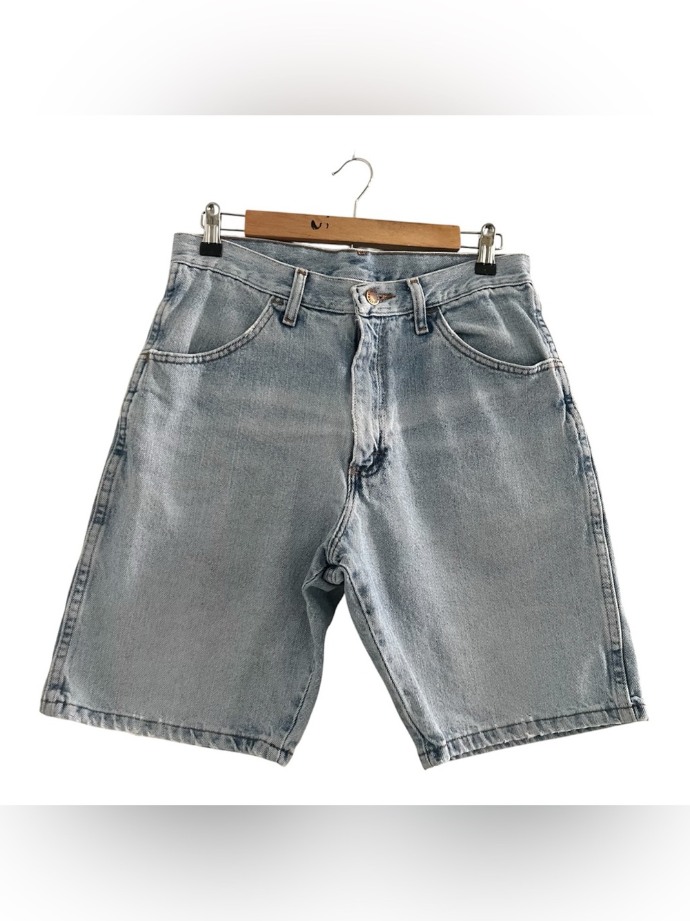 Rustler Men's Light Wash Classic Blue Denim Shorts Sz 32
